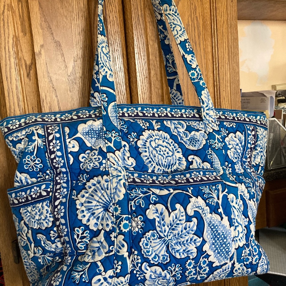 Vintage Vera Bradley Blue Lagoon Retired Weekender